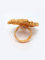 Gold-Plated Pink Stone-Studded Finger Ring