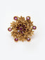 Gold-Plated & Toned Pink Artificial Stones Studded Ring