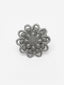 Silver-Toned Floral-Designed Oxidized Adjustable Ring