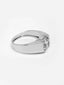 Men Silver-Plated American Diamond Studded Adjustable Finger Ring