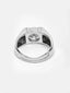 Men Silver-Plated American Diamond Studded Adjustable Finger Ring