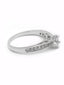 Silver-Plated White AD Stone Solitaire Finger Ring