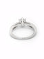 Silver-Plated White AD Stone Solitaire Finger Ring