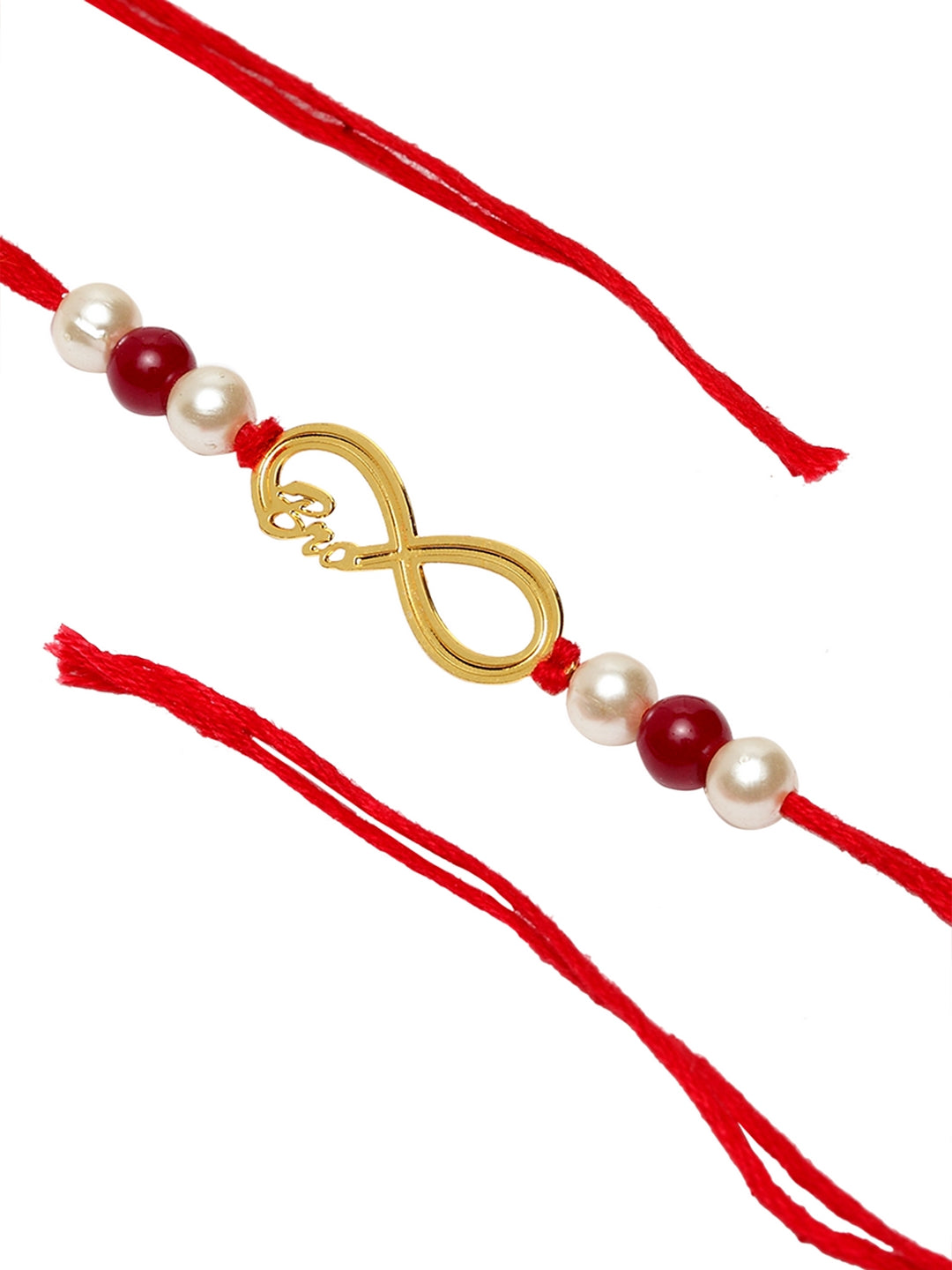 Men Gold-Plated & Red Brass Handcrafted BRO Rakhi Gift Set