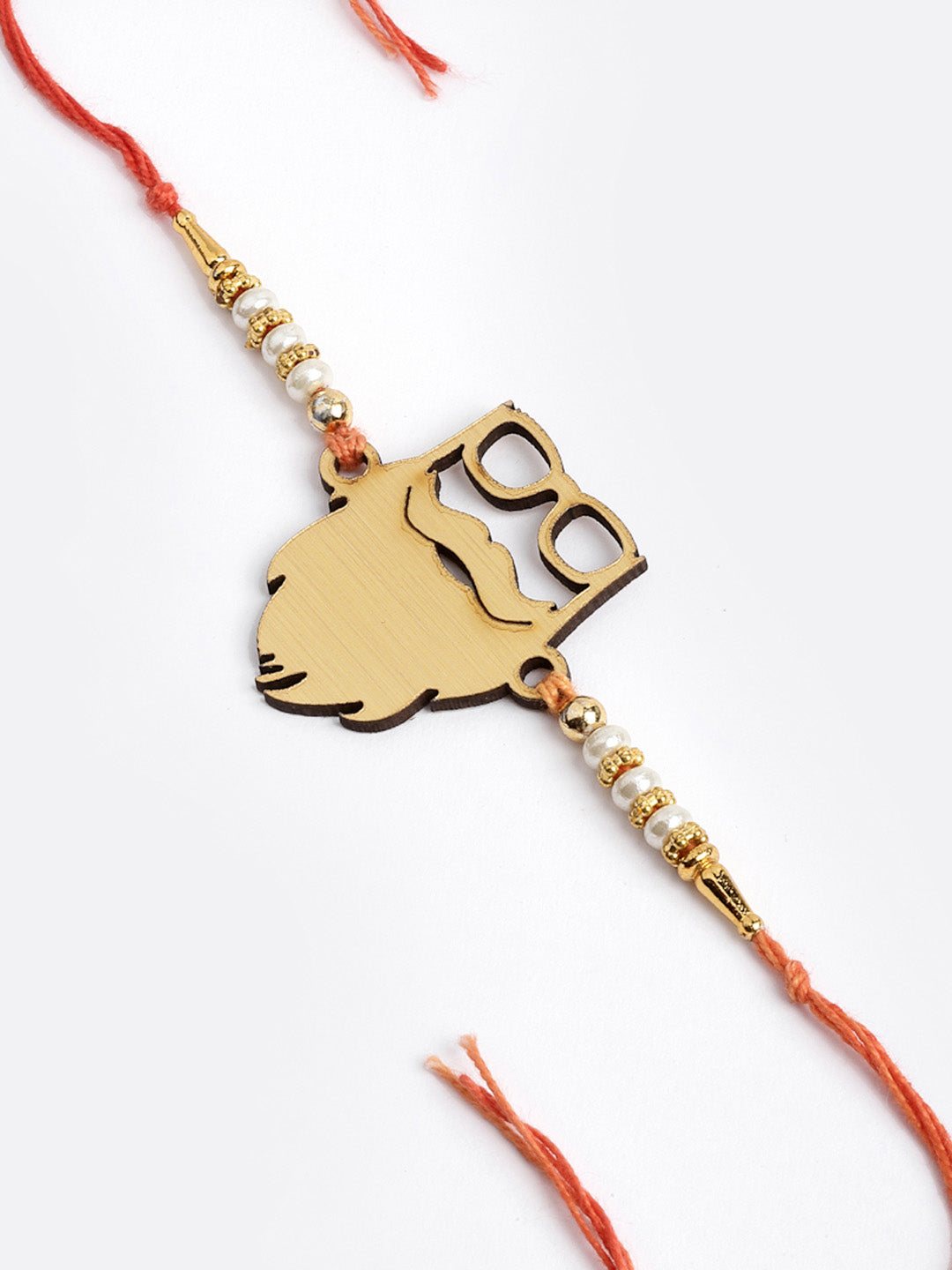 Men Gold-Toned Fancy Rakhi With Marvel Mug