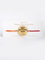 Men Gold-Toned Best Brother Ever Handcrafted Rakhi with Mug