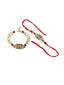 Gold-Plated Maroon Brass Handcrafted Bhaiya Bhabhi Rakhi Gift Set