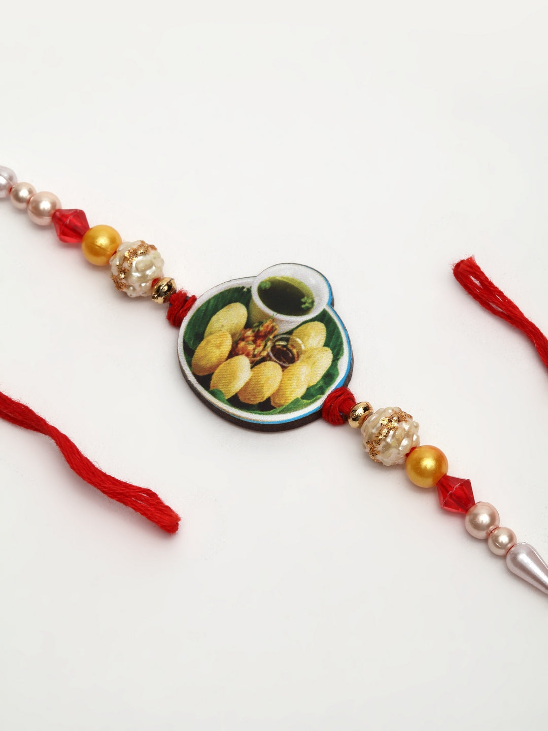 Set Of 2 Pikachu & Printed Fashion Rakhi With Roli Chawal