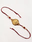 Gold-Plated Dollar Shaped Rakhi With Mug