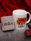 Gold-Plated & Red Rakhi With Mug