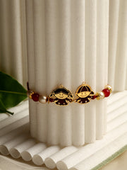 Gold-Plated & Red Rakhi With Mug