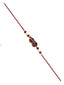 Set of 2 Boys Gold-Toned Pink & Red Handcrafted Rakhi With Roli Chawal