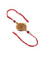 Men Gold-Plated Handcrafted Rakhi With Mug & Roli Chawal