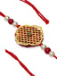 Men Gold-Plated Handcrafted Rakhi With Mug & Roli Chawal