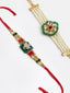 Set of 2 Embellished Rakhi With Bhaiya Bhabhi Mugs