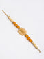 Gold-Plated Yellow Pearls BRO Rakhi With Gift Stand