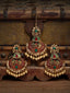 Women Gold-Plated Handcrafted Earrings and Maang Tikka