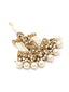 Gold-Plated & White Stone-Studded Pearls Beaded Jhumar Passa