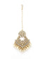 Gold-Plated Kundan Studded Maang Tikka Head Jewellery