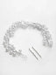 Women Silver-Toned & White Embellished Tiara