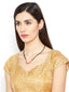 Gold-Plated Pink CZ Stone-Studded & Beaded Mangalsutra Set