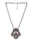 Silver-Toned Pearls & Stone Studded Oxidized Necklace