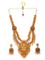 Gold-Plated Stone Studded & Beaded Jewellery Set