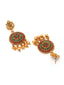 Gold-Plated Stone Studded & Beaded Jewellery Set